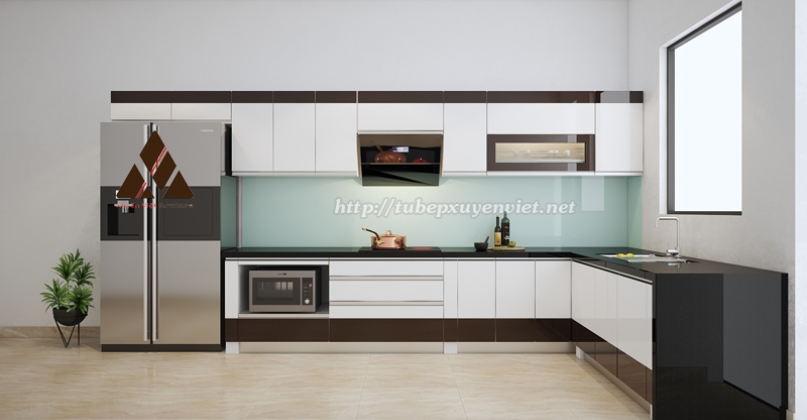 Tủ bếp nhựa cho khung bê tông nhà chú Minh XV33816