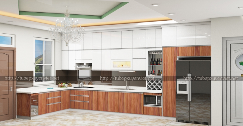 Tủ bếp nhựa hiện đại nhà anh Châu - Đặng Giang, Hải Phòng
