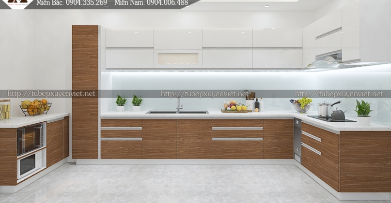 Tủ bếp nhựa laminate nhà anh Đức - Quận 9, TP HCM