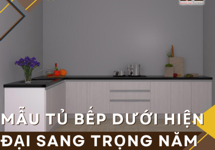 Mẫu tủ bếp dưới hiện đại sang trọng năm 2023