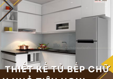 Thiết kế  tủ bếp chữ U nhỏ tiện nghi