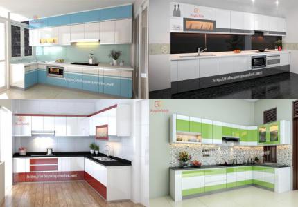Những mẫu tủ bếp đẹp cho tủ bếp có sẵn khung bê tông