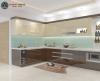 Tủ bếp nhựa cao cấp phủ acrylic nhà cô Lam-Tiên Lãng