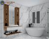 Tủ lavabo đẹp màu vân gỗ kết hợp trắng XVL769
