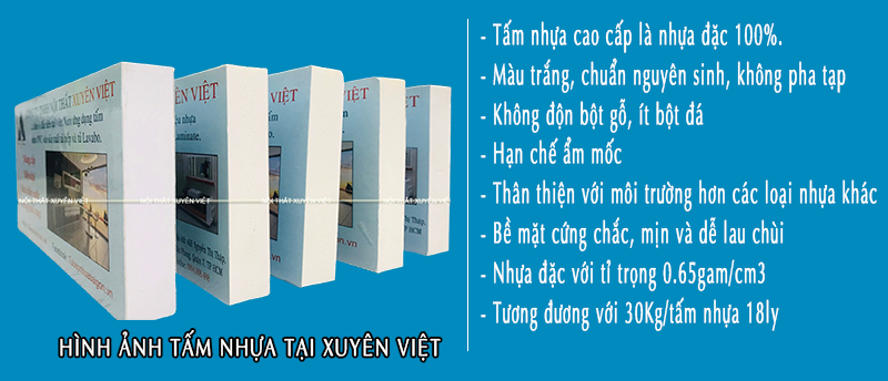 Tấm nhựa PVC Xuyên Việt sử dụng làm tủ bếp chữ I