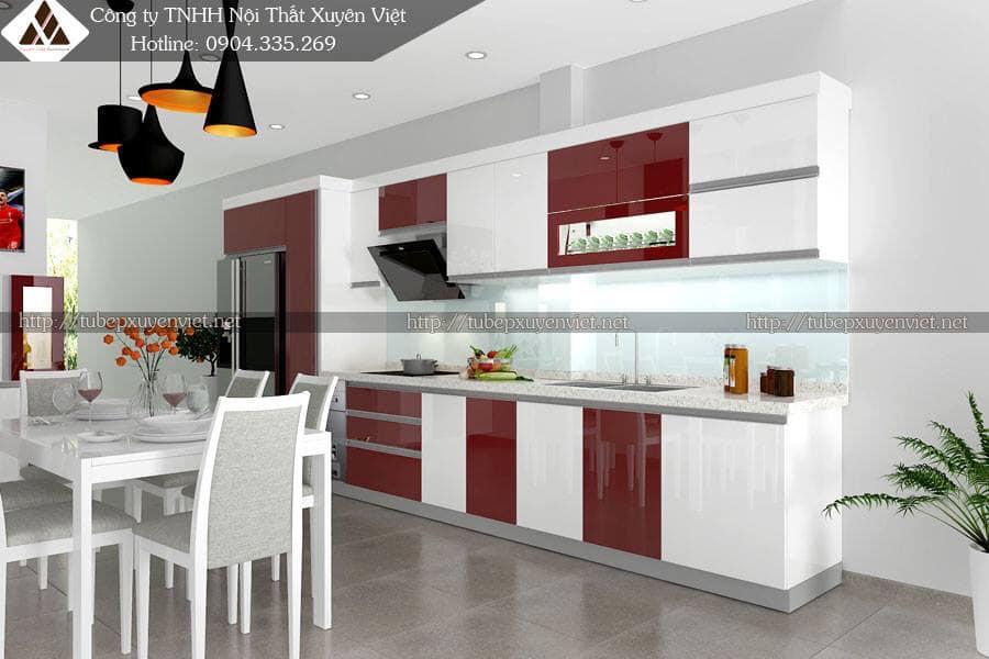 tủ bếp nhựa acrylic có bền không