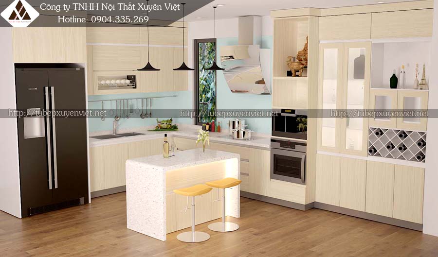 Tủ bếp nhựa Laminate