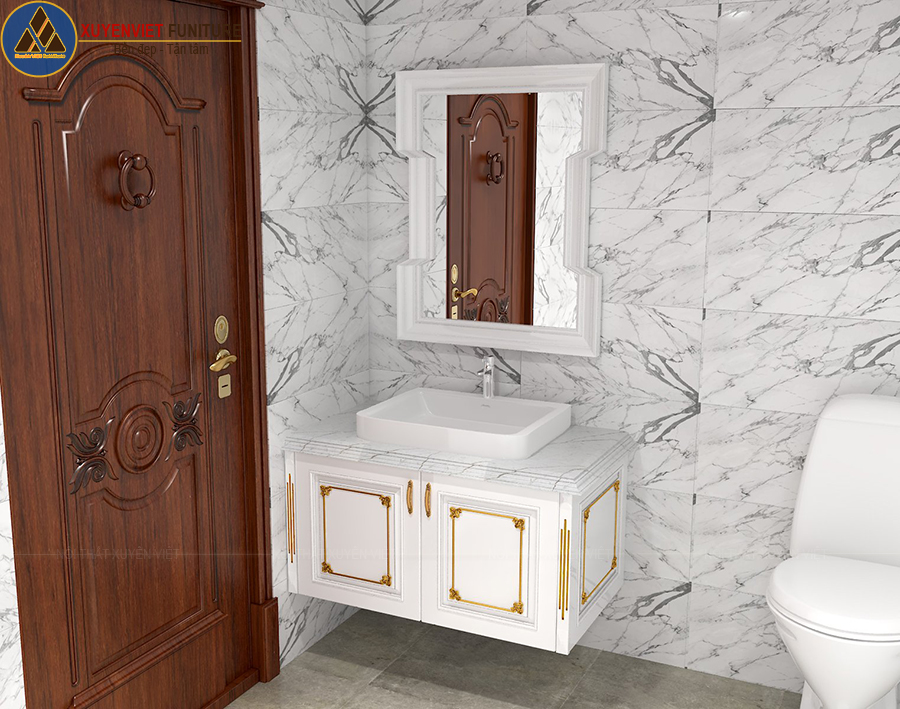 Tủ chậu lavabo tân cổ điển sang trọng, đẳng cấp XVL880 