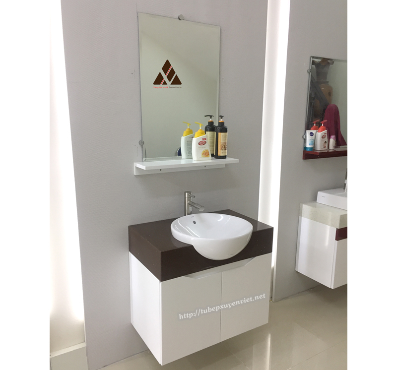 Mẫu tủ lavabo tân cổ điển nhựa PVC Xuyên Việt 1