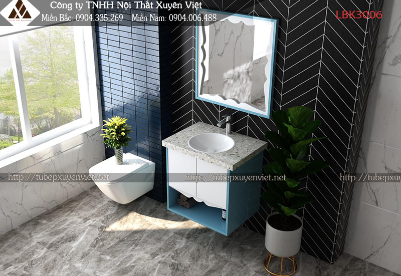 TỦ LAVABO ĐẸP CHO NHÀ TẮM NHỎ LBK3006