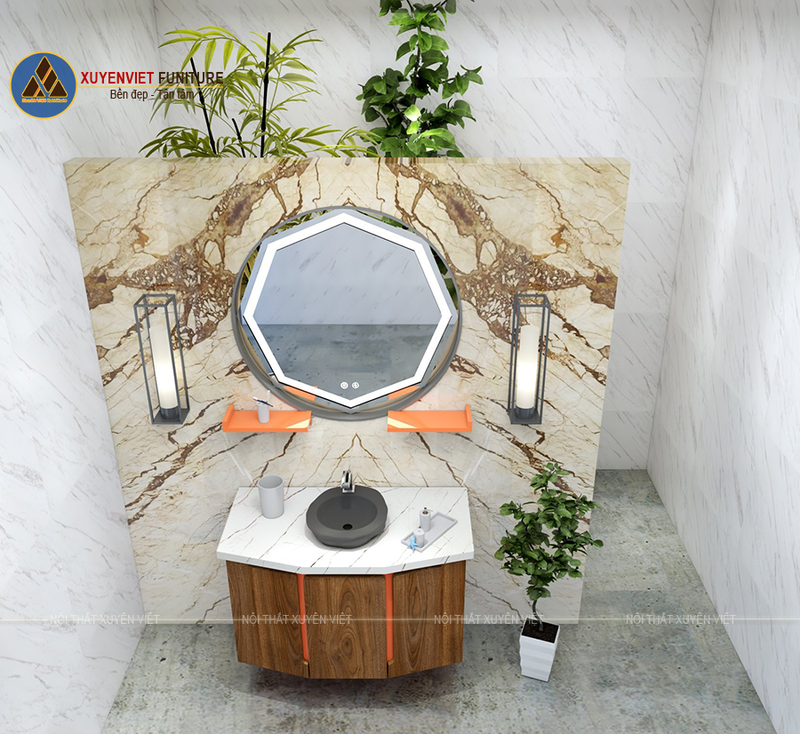 Tủ lavabo nhựa giả gỗ siêu chịu nước XVL850