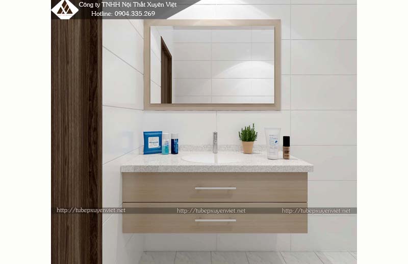 Tủ lavabo nhựa PVC laminate anh Nhân Bình Tân 1