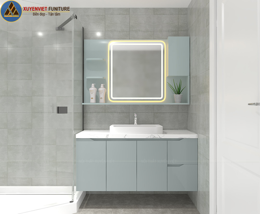 Tủ lavabo treo tường hiện đại XVL883