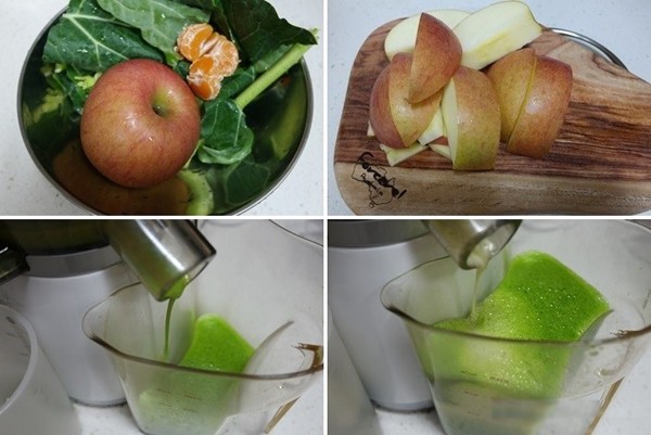 cách làm 3 món nước ép: táo, cải bó xôi và quýt bổ dưỡng