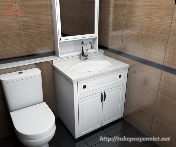 Mẫu tủ chậu lavabo bán cổ đến ở tầng 2 - wc2