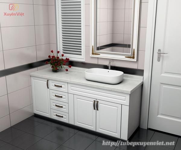 Mẫu tủ chậu lavabo bán cổ đến ở tầng 2