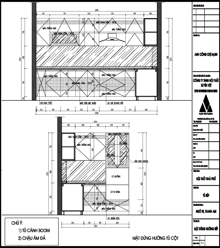 Thiết kế tủ bếp nhựa hiện đại thay thế tủ gỗ nhà anh Công