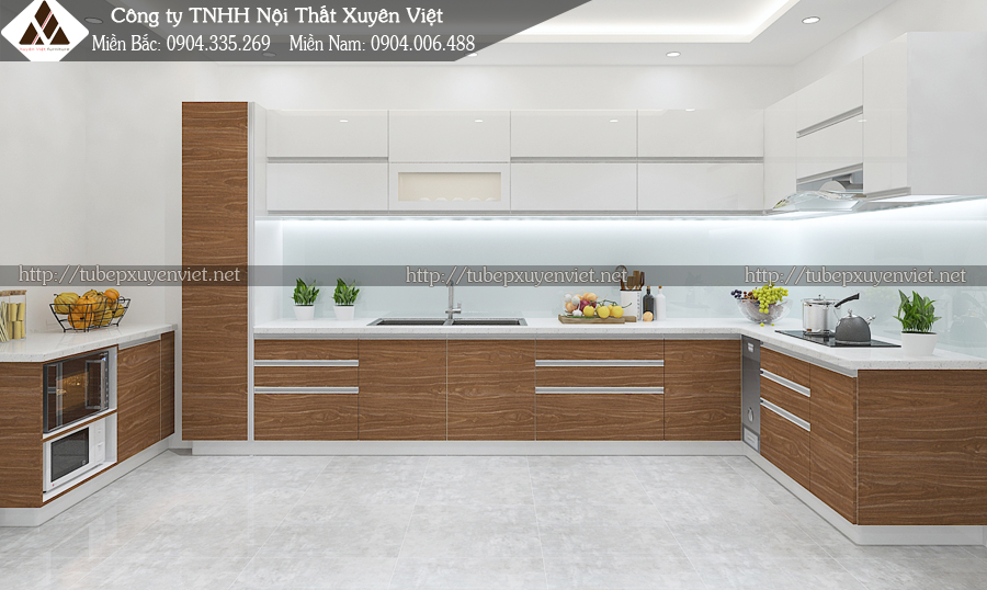 Tủ bếp nhựa laminate HCM nhà anh Đức - Q9